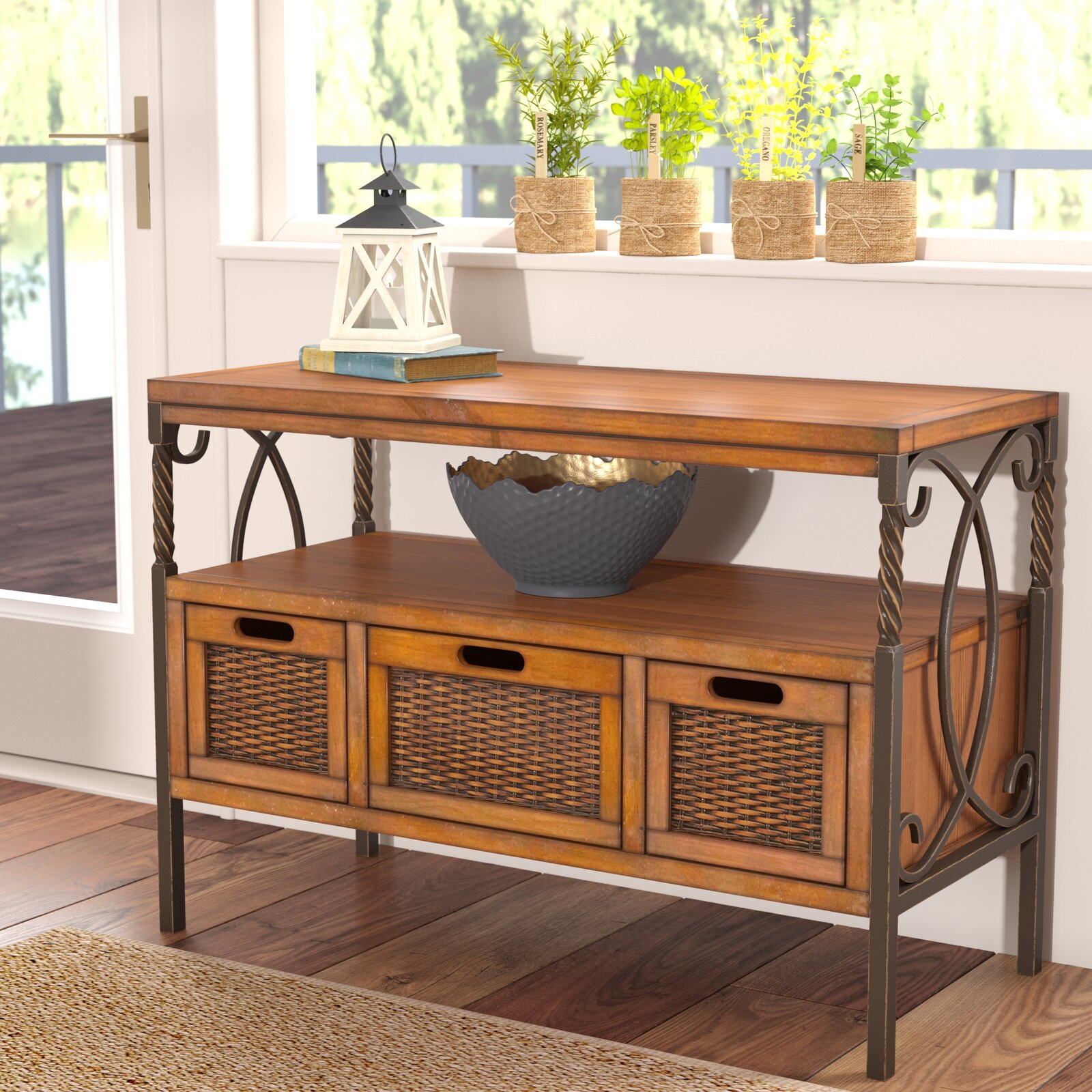 Red Barrel Studio Aprille 36'' Solid Wood Console Table & Reviews